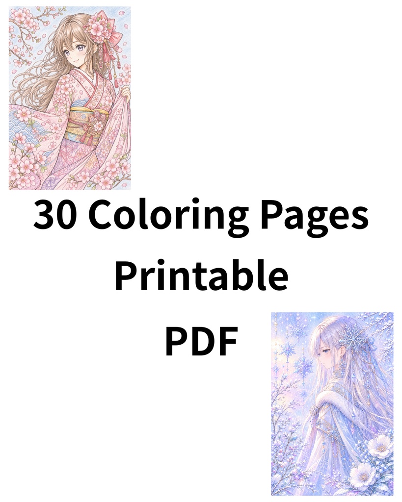 Elegant ANIME Coloring Book