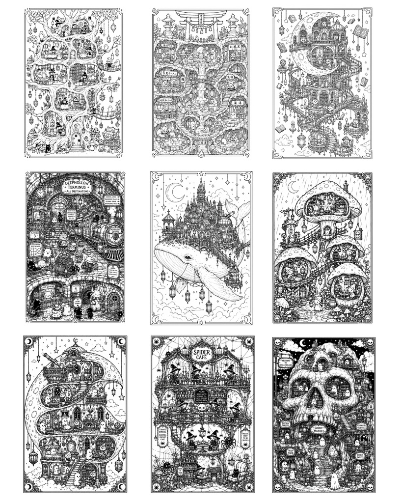 Tiny Shadows Coloring Book