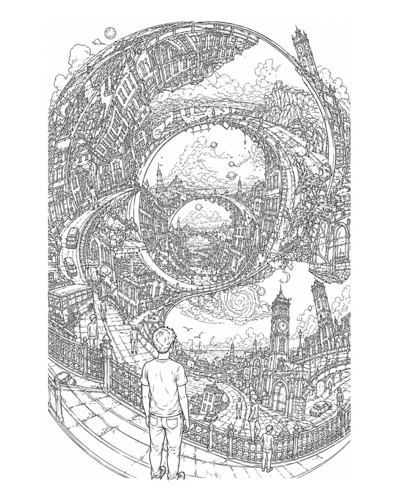 Impossible Perspectives Coloring Book