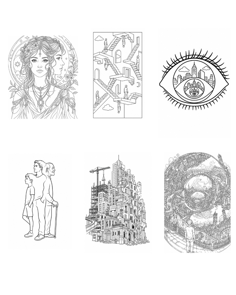 Impossible Perspectives Coloring Book