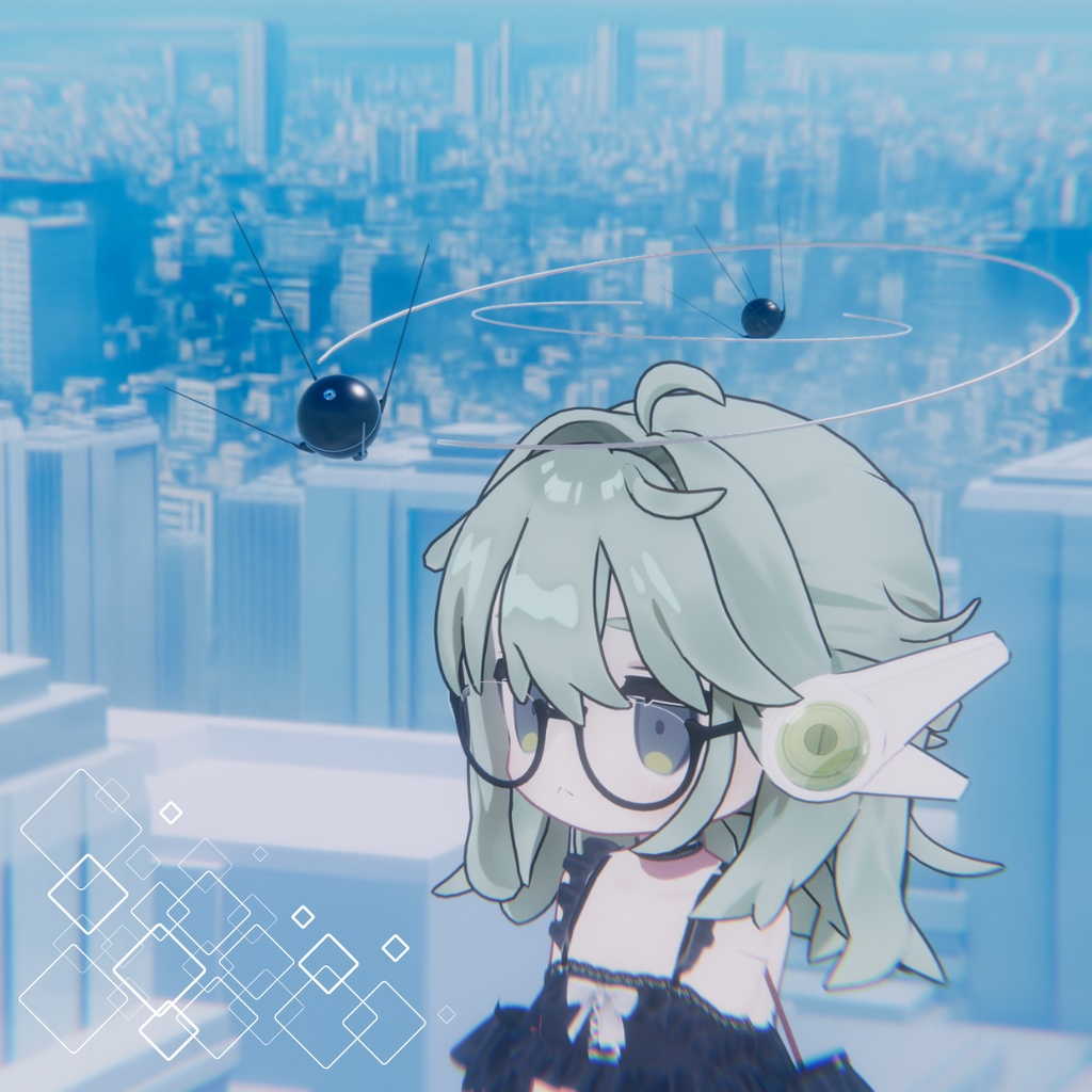 【VRChat用】回る!人工衛星ヘイロー "Спутник-1"