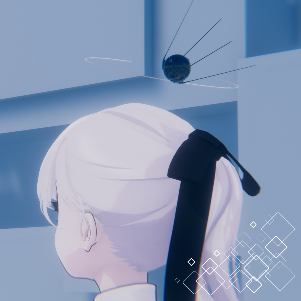 【VRChat用】回る!人工衛星ヘイロー "Спутник-1"