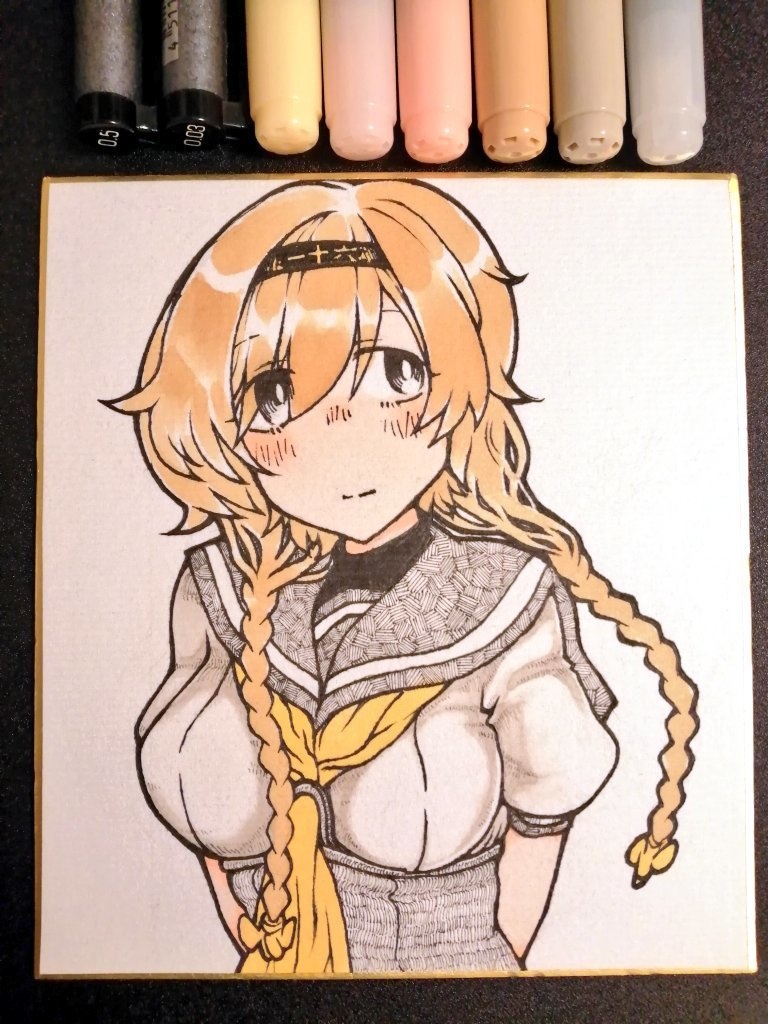 ミニ色紙_照月