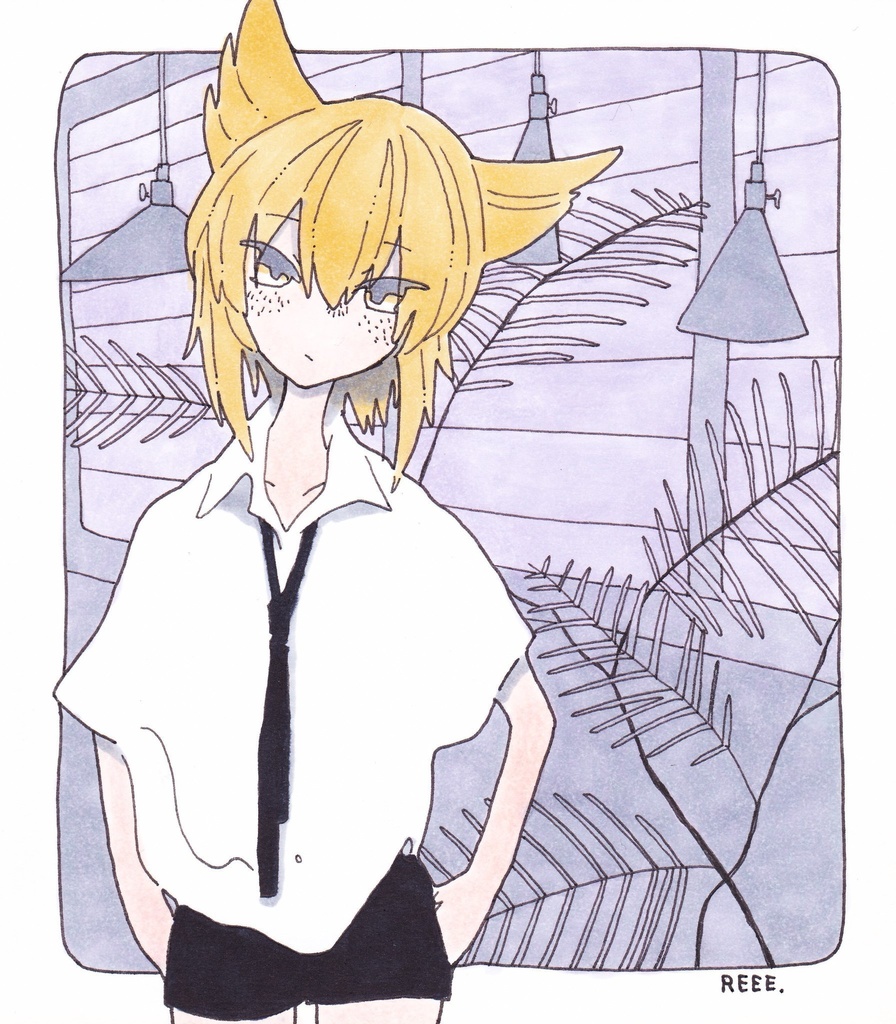 ミニ色紙_初月