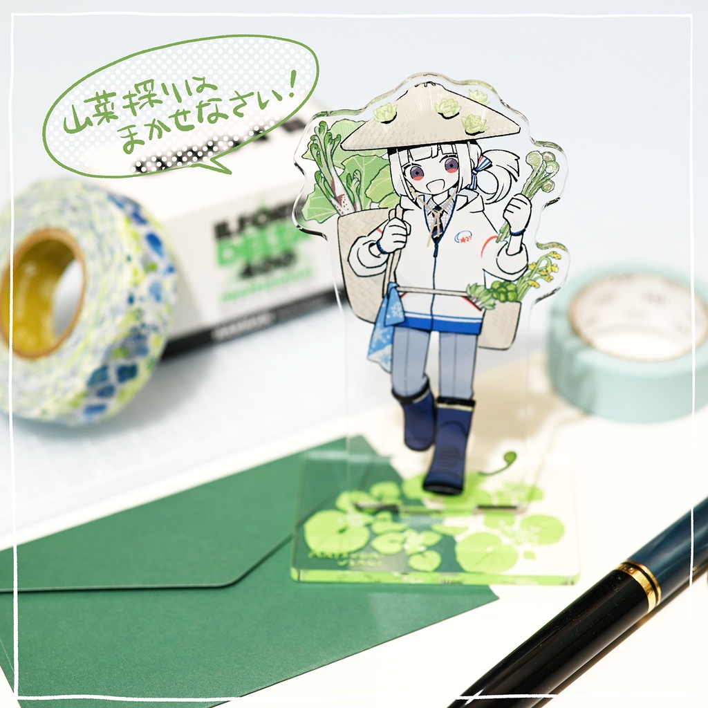 ■受付期間3/29まで■ 松代うさぎ 山菜アクリルスタンド