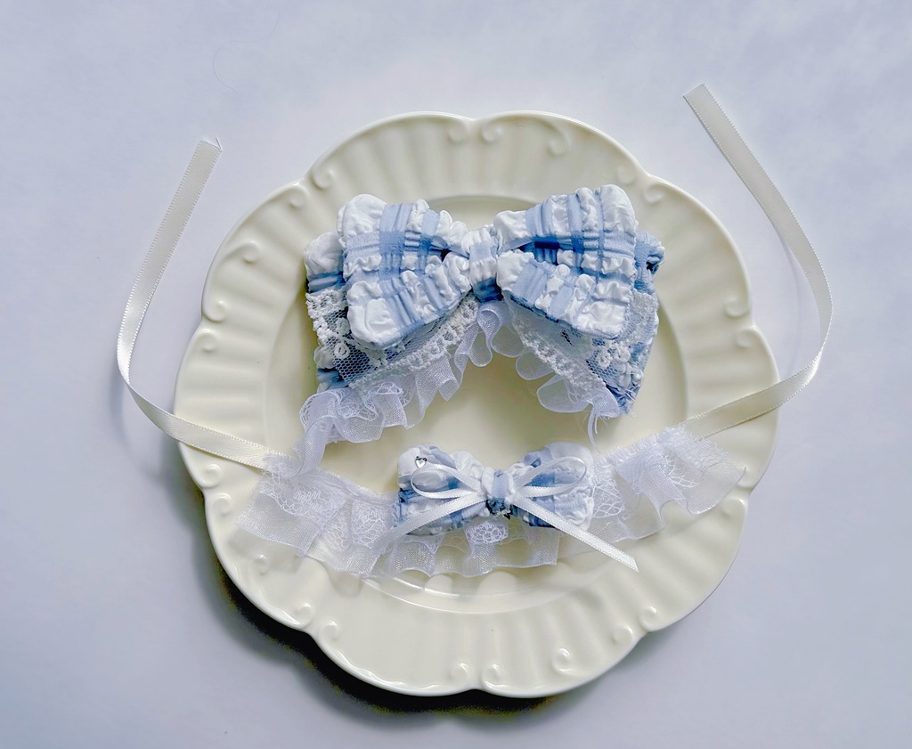 リボンカチューシャ✼レースケープ ˜˷ そよ風シリーズ ˜˷