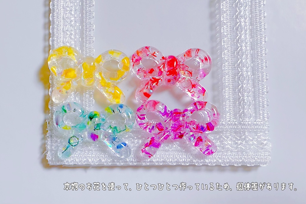 Ribbon × Flower デコカードケース