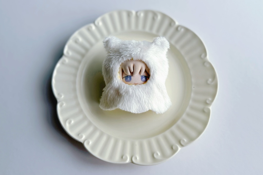 ねこおばけーぷ【フロッキーマスコットサイズ】