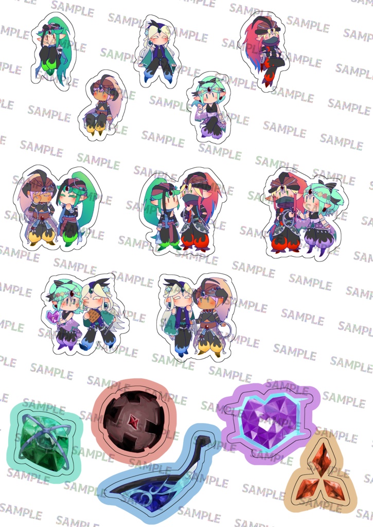 宝石魔人箱推しシール