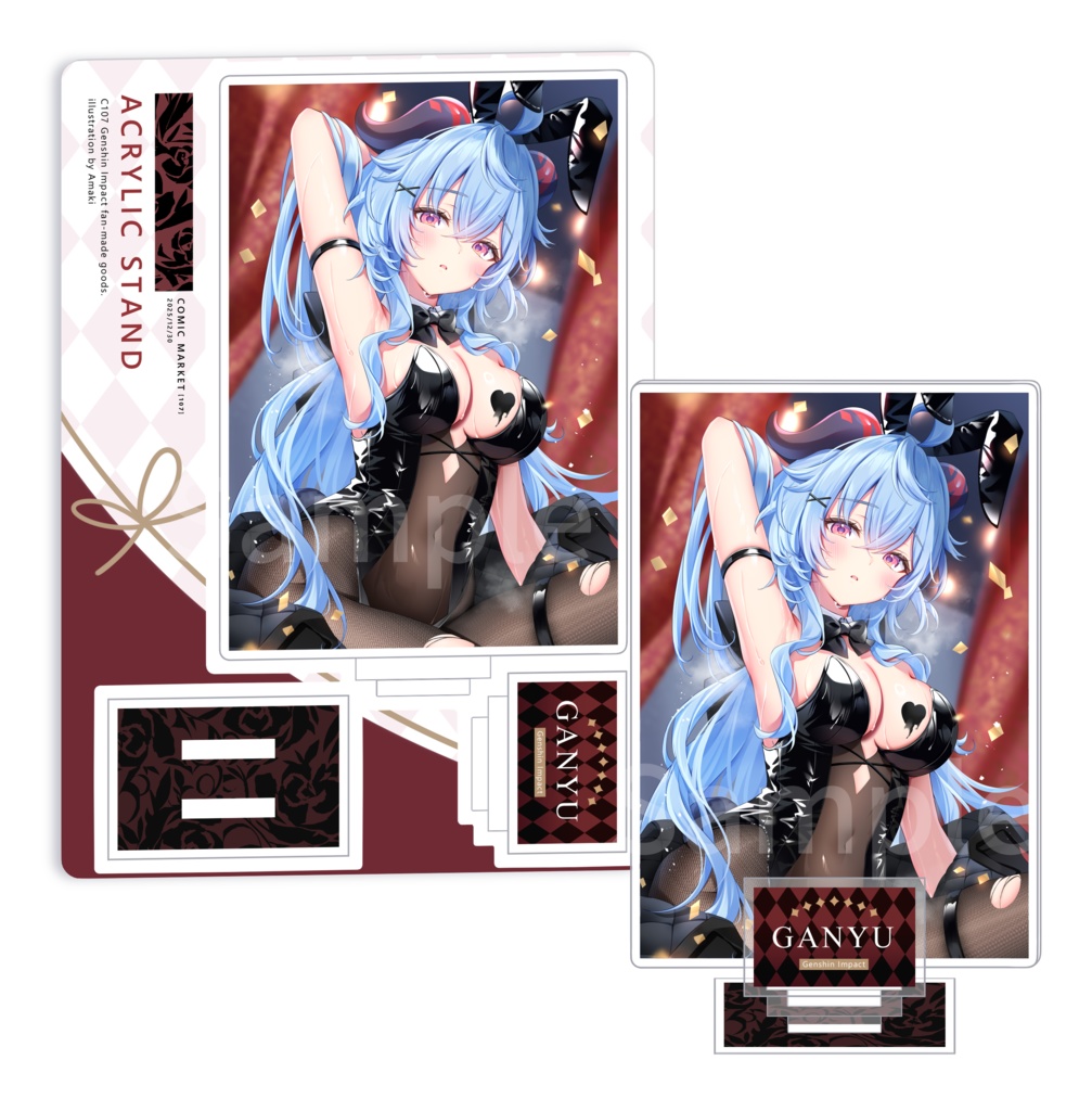 原神アクリルスタンド(バニー甘雨/バニーメイドフリーナ)