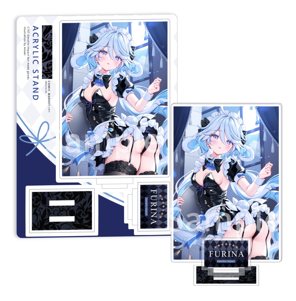 原神アクリルスタンド(バニー甘雨/バニーメイドフリーナ)