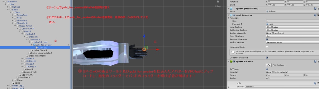 『VRChat想定 3Dモデル』 ガジェットサンプラーSP-OmO