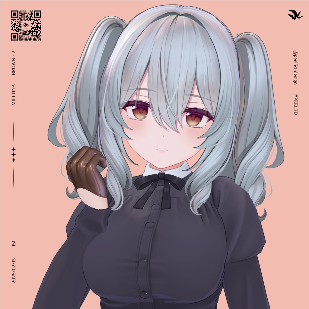 【VRChat想定】Leather Half Glove / 牛革ハーフグローブ