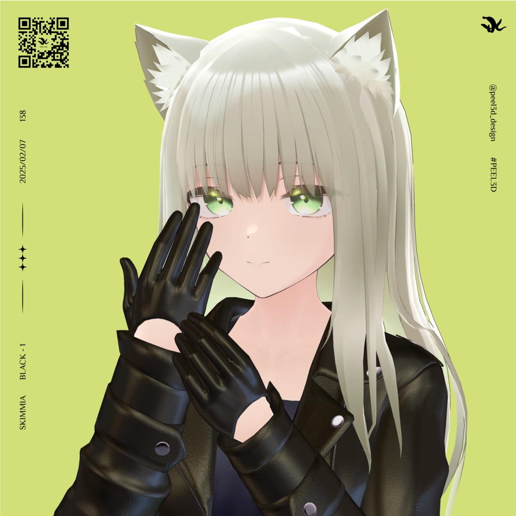 【VRChat想定】Leather Half Glove / 牛革ハーフグローブ