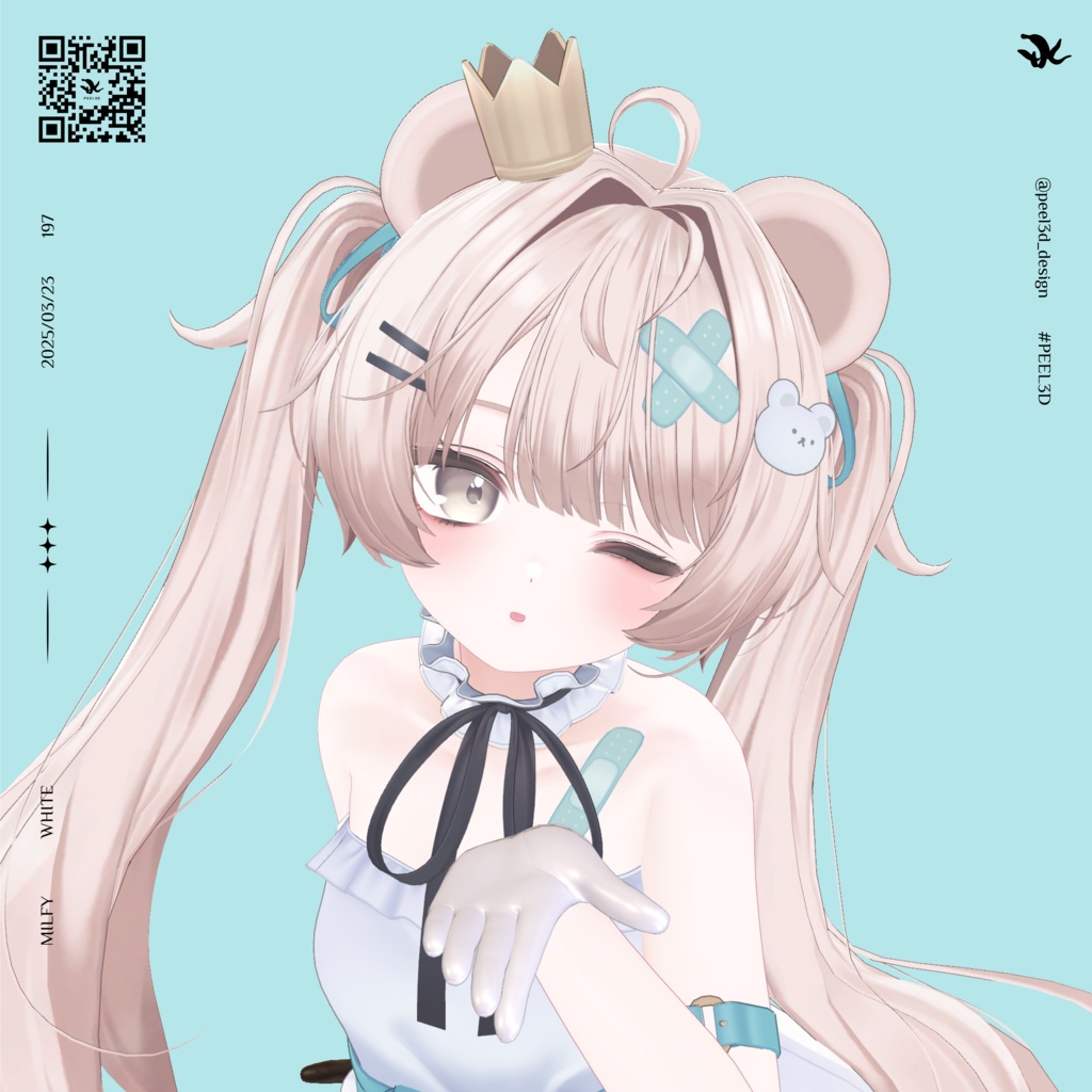 【VRChat想定】Leather Half Glove / 牛革ハーフグローブ