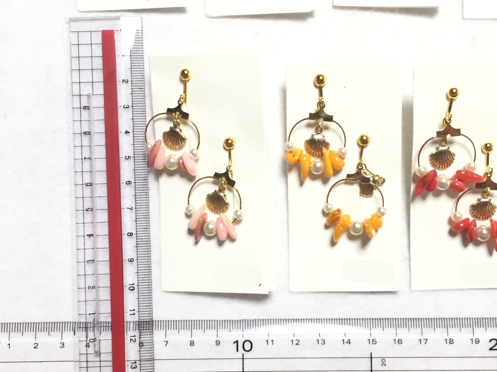 オリジナル シェルイヤリング(フープ①)