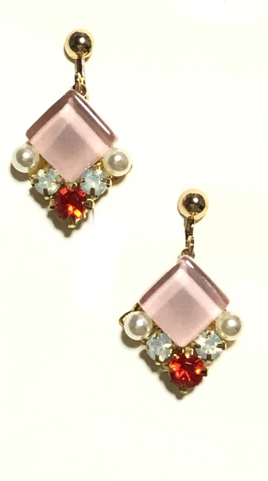 鬼滅 ガラスタイルイヤリング/柱以外