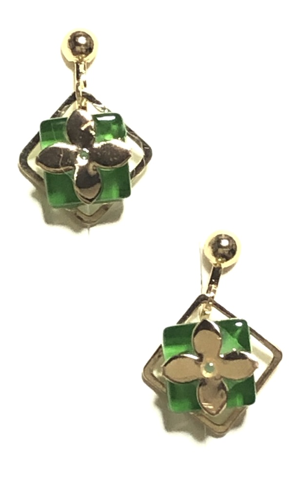 鬼滅 ガラスタイルイヤリング/柱