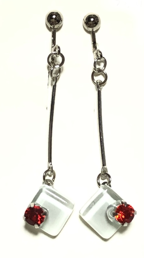 鬼滅 ガラスタイルイヤリング/柱