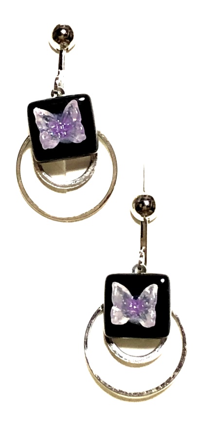 鬼滅 ガラスタイルイヤリング/柱