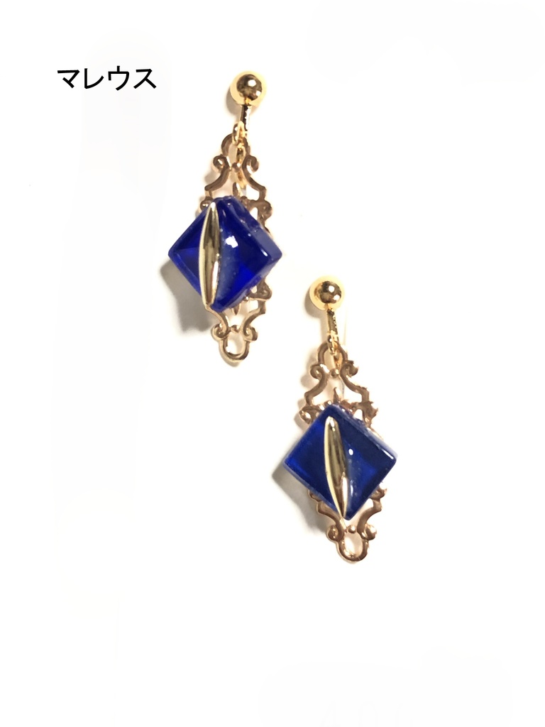 ガラスタイルイヤリング(ディアソムニア)