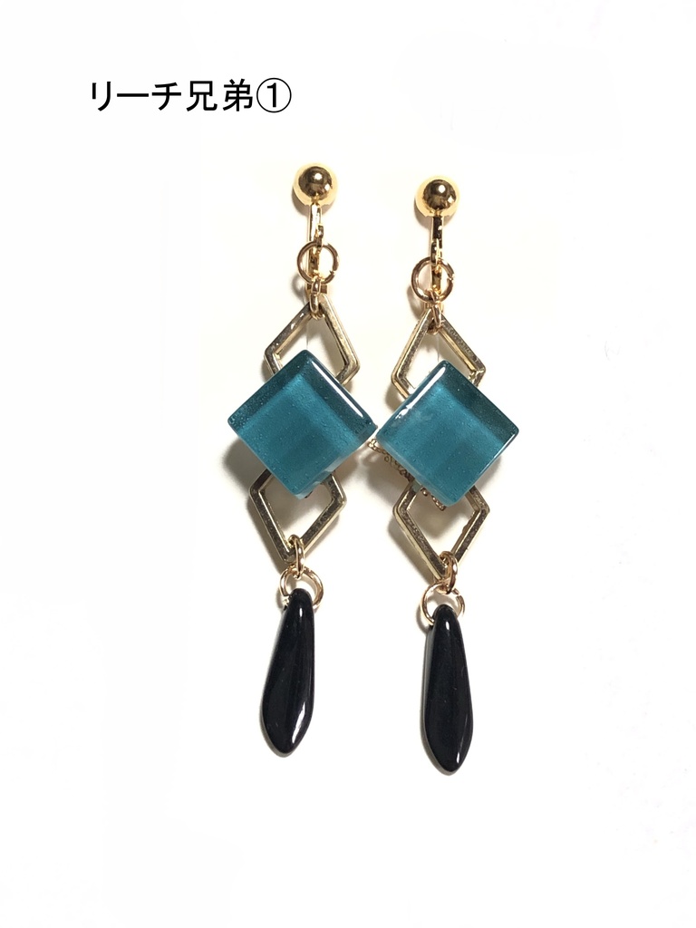 ガラスタイルイヤリング(オクタヴィネル)