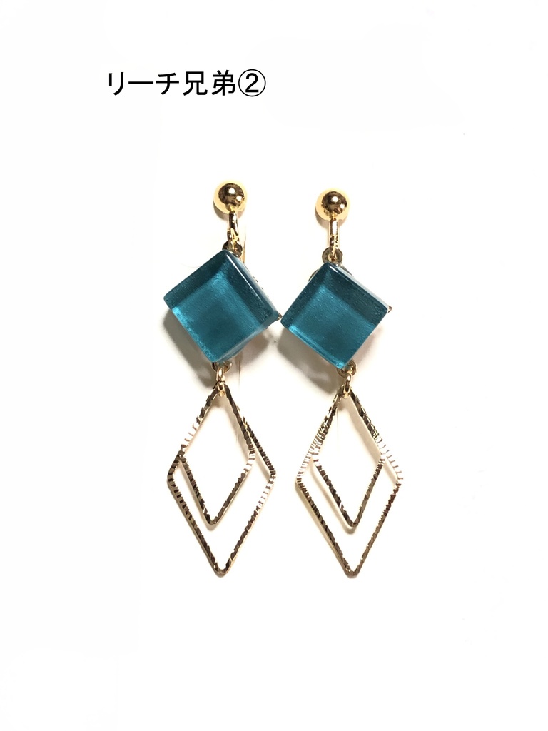 ガラスタイルイヤリング(オクタヴィネル)