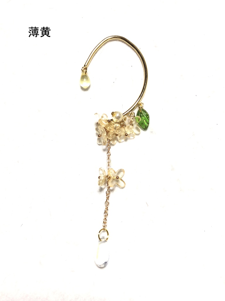 4弁の花のイヤーフック(2024.3)