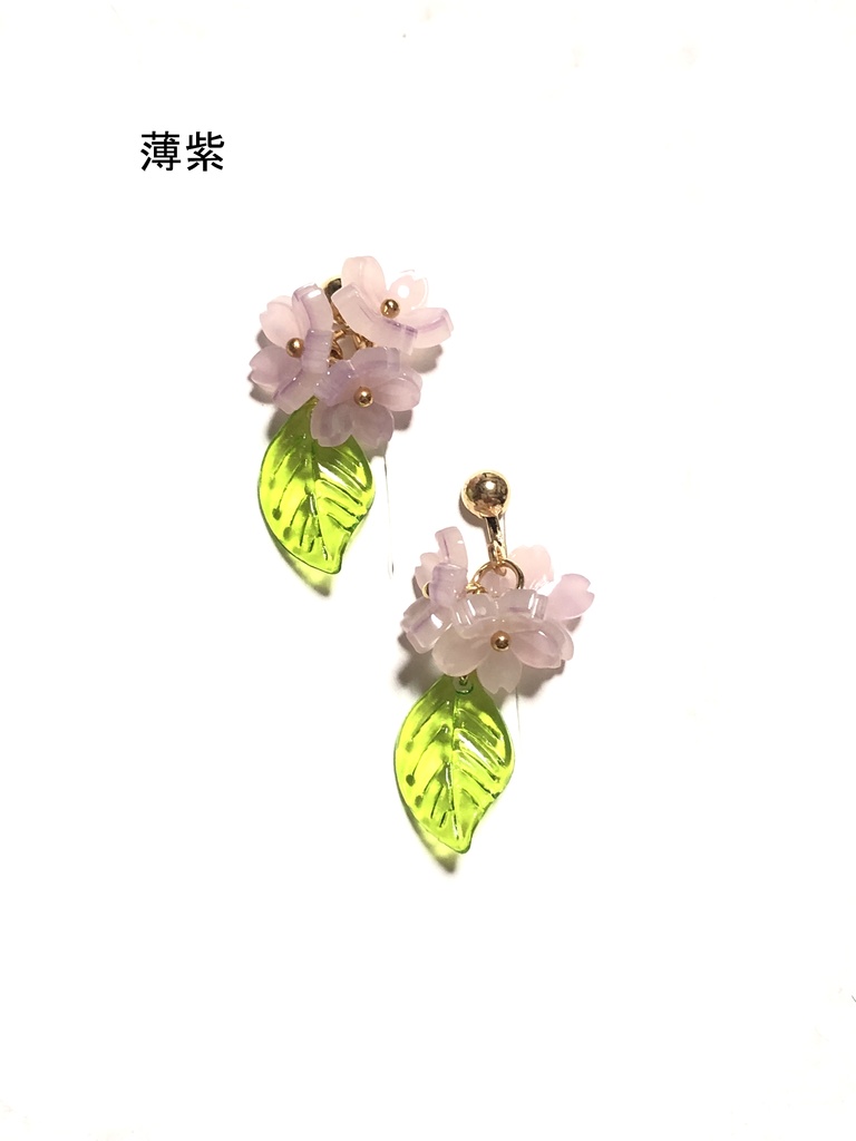 桜とはっぱのイヤリング(2024.3)
