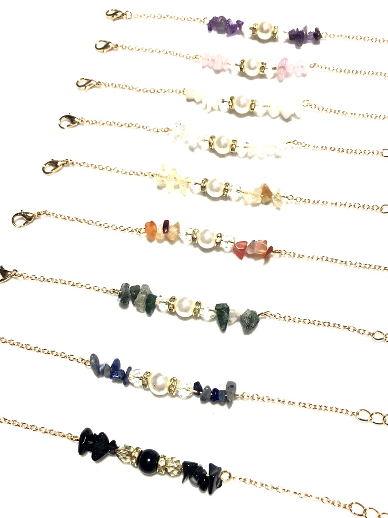 オリジナル 天然石さざれブレスレット(2024.5)