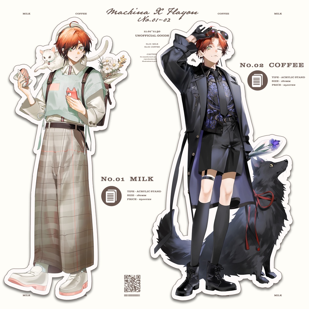 Machina X Flayon｜非公式FAアクリルスタンド｜MILK＆COFFEE
