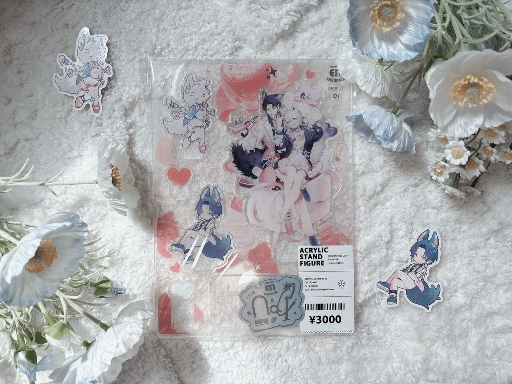 COMITIA155|アクリルジオラマ|ケルモネandロスティ🍓🍫VALENTINE