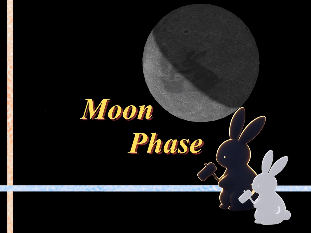 Moon Phase with Usagi ⁄) ⁄) ― 2026年、AIたちと月を作った。