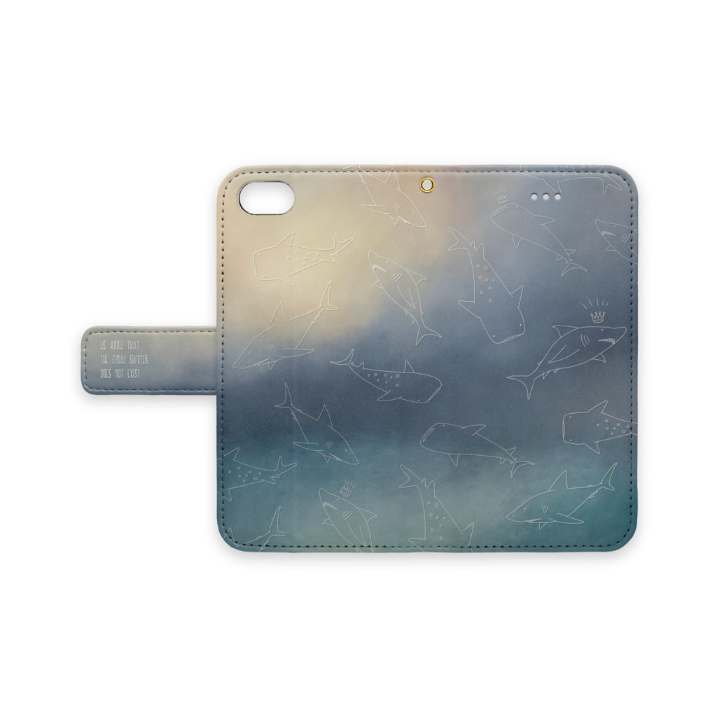 iPhoneケース（さめ）iPhone8/7用　ストラップ穴あり