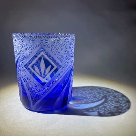 オリジナル浅草切子（藍丸）