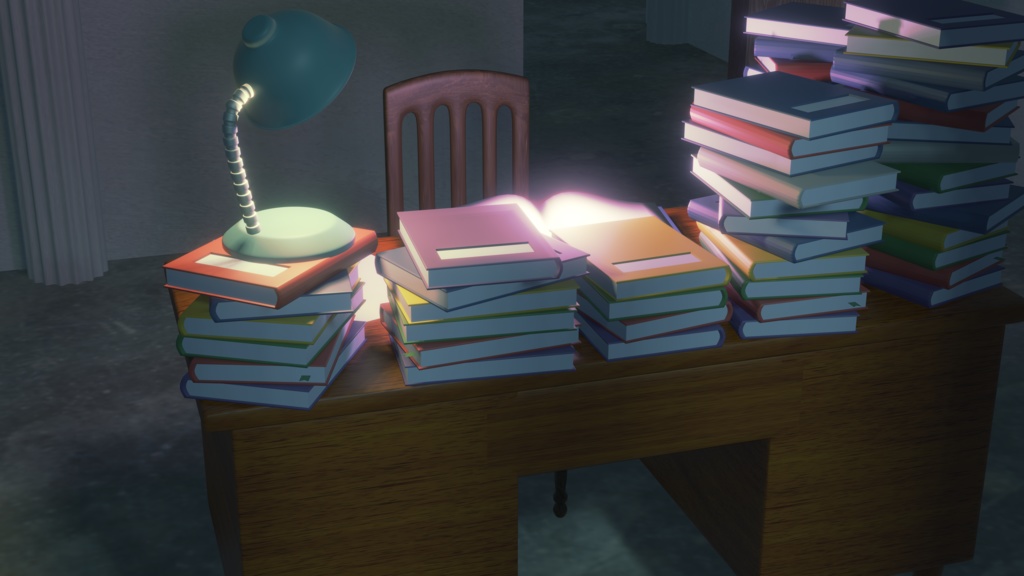 【商用利用可・無料3D】雰囲気のある学者の机らしきもの