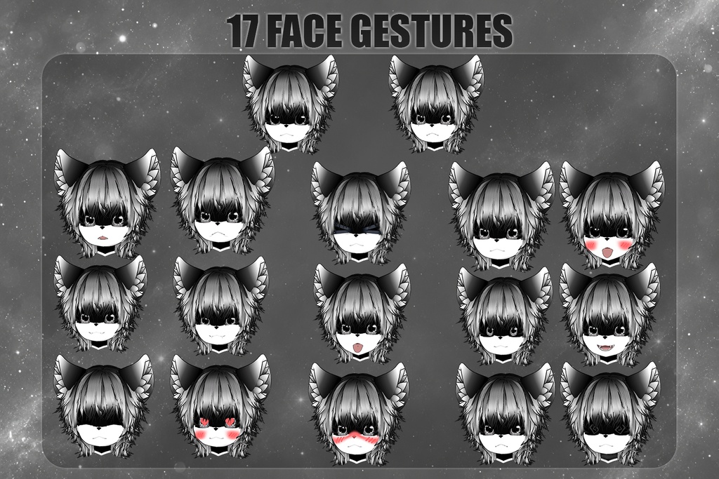 RAVE|オリジナル3Dモデル|VRChat対応|PC・Quest対応Furry Avatar+SPF
