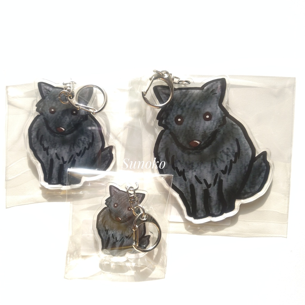 黒オオカミ アクリルキーホルダー
