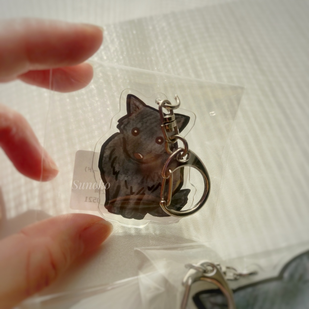 黒オオカミ アクリルキーホルダー