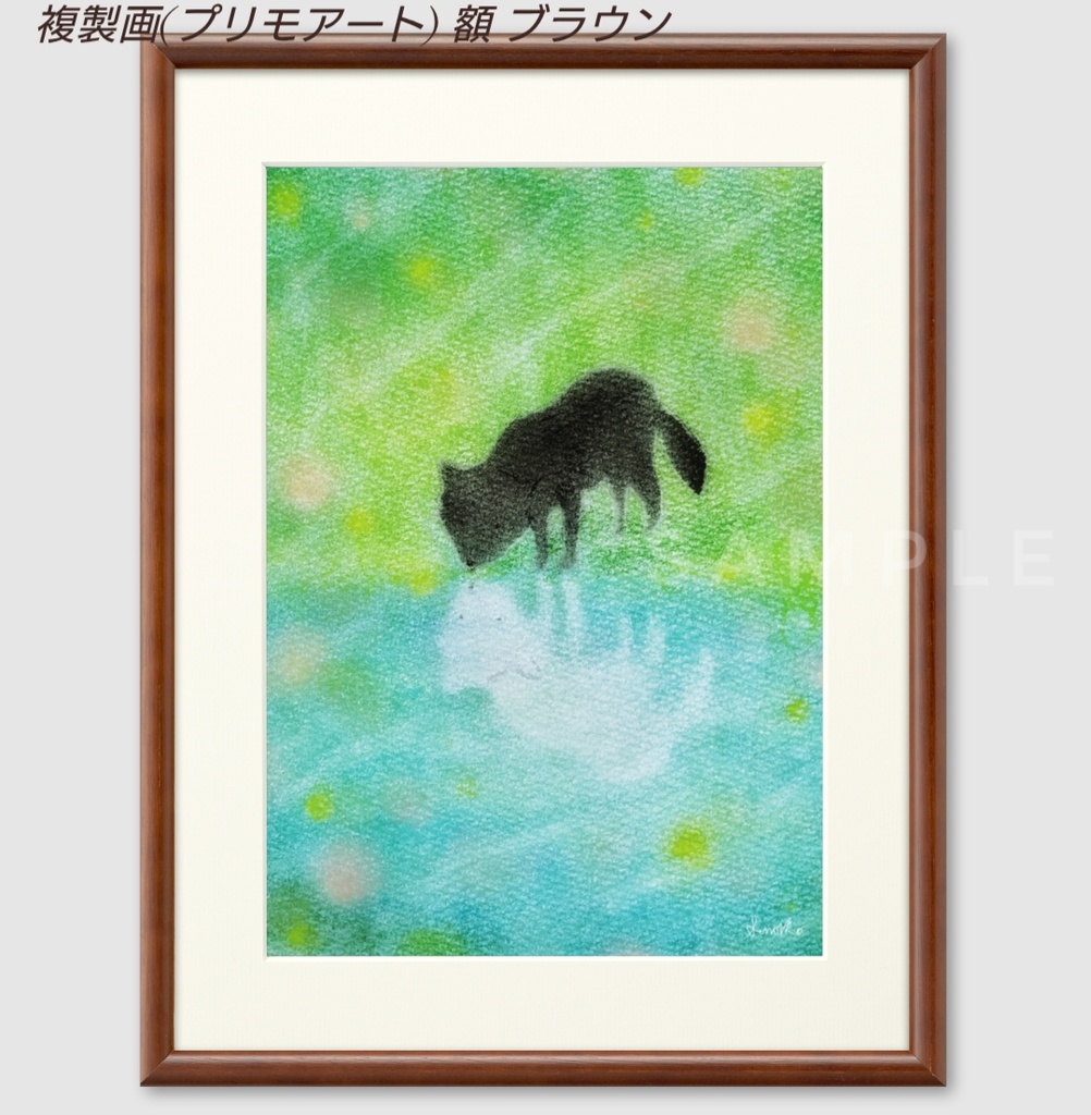『白オオカミ』 複製画(プリモアート) 黒オオカミシリーズ