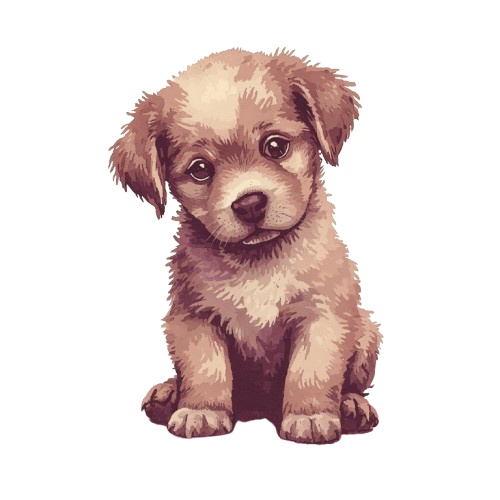 Reddish Purple Antique Watercolor Animal Clipart/赤紫アンティーク水彩動物クリップアート(全10種・背景透過PNG)