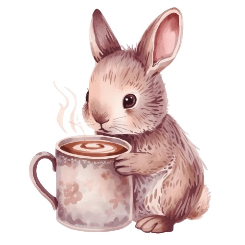 Reddish Purple Antique Watercolor Animal Clipart/赤紫アンティーク水彩動物クリップアート(全10種・背景透過PNG)