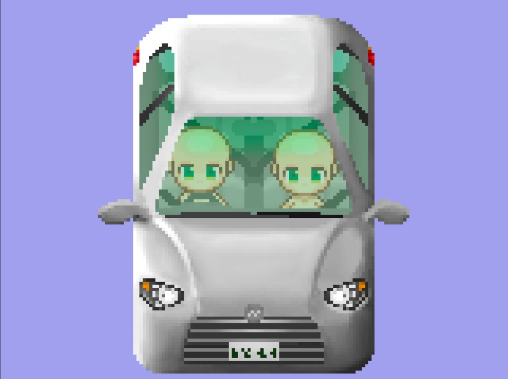 キャラが乗せられる車キャラチップ(4方向3パターン)