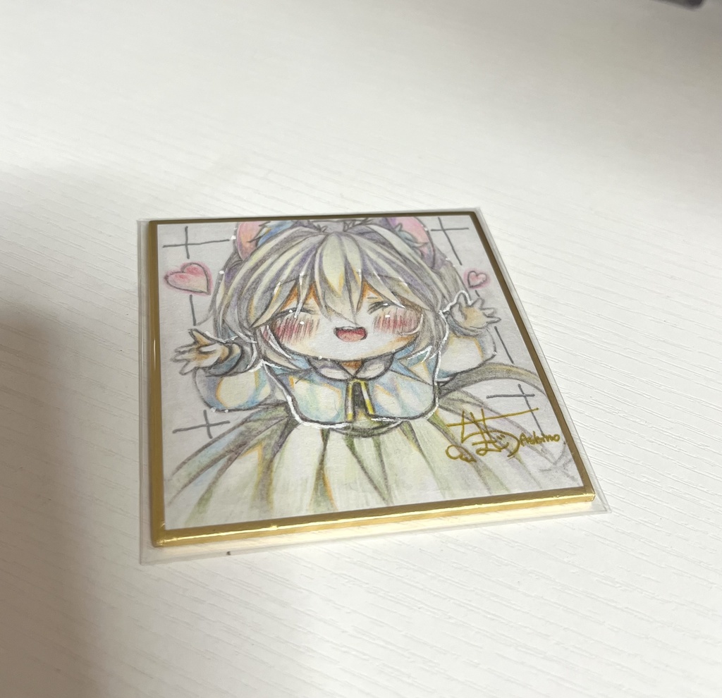 ナズーリン　直筆色紙　豆サイズ