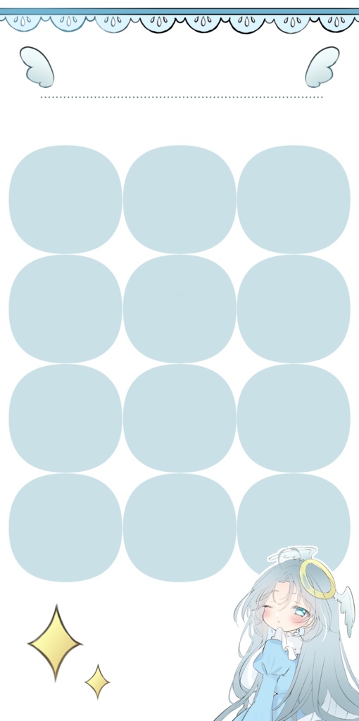 【無料】ゆめかわいい　封筒貯金風テンプレート２色