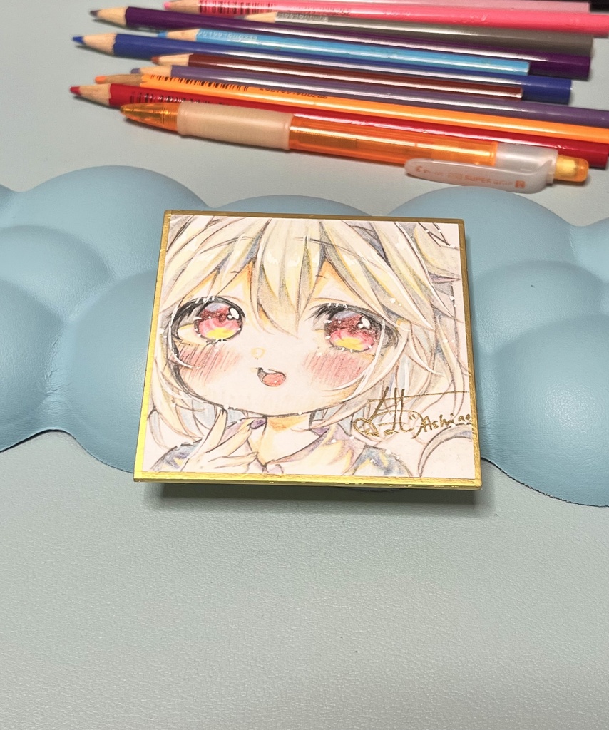 ナズーリン　直筆色紙　豆サイズ3