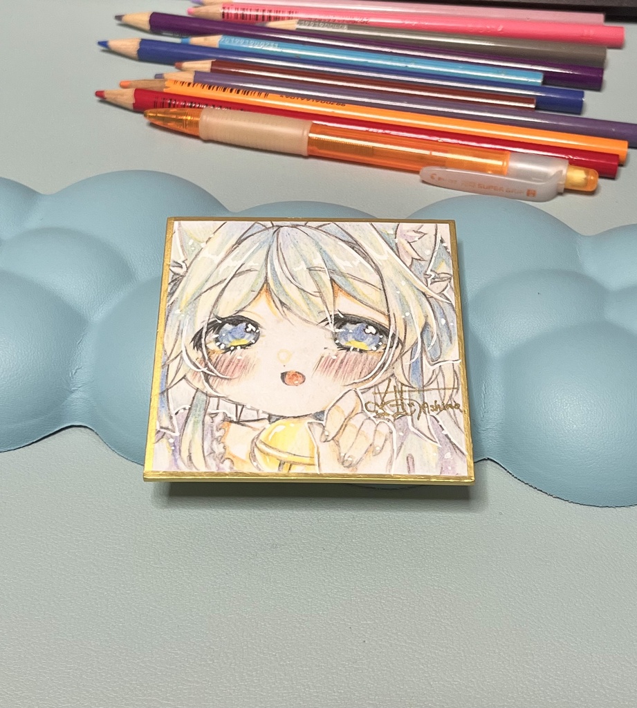 すーみぃ　直筆色紙　豆サイズ