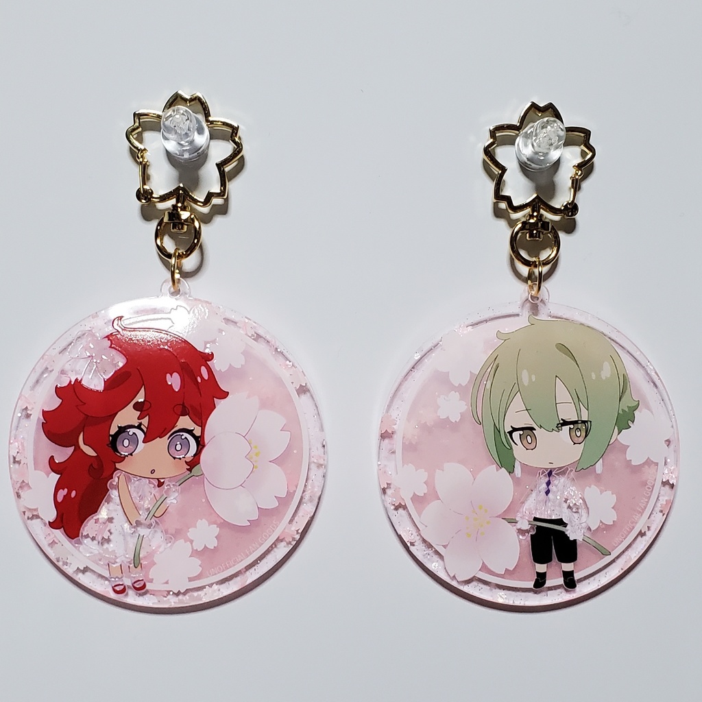 桜フレークアクリルキーホルダーセット