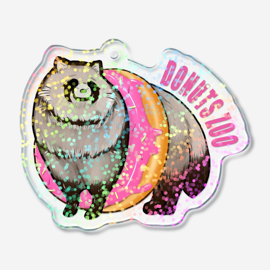 ドーナツにハマったたぬき🍩ホログラムアクキー