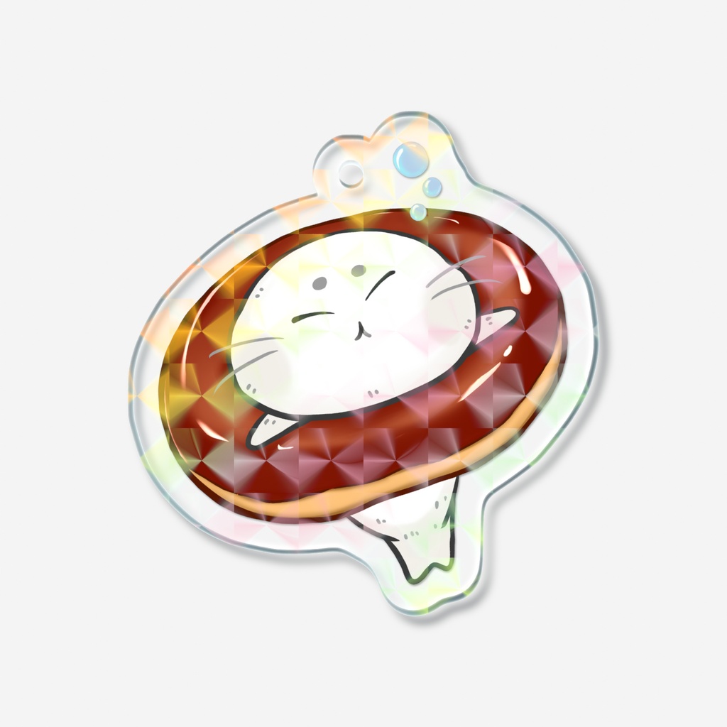 ドーナツにハマったアザラシの赤ちゃん🍩ホログラムアクキー